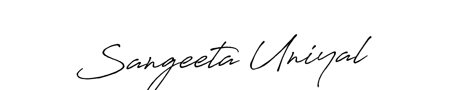 How to Draw Sangeeta Uniyal signature style? Antro_Vectra_Bolder is a latest design signature styles for name Sangeeta Uniyal. Sangeeta Uniyal signature style 7 images and pictures png