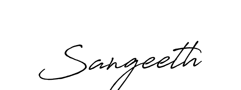 Also we have Sangeeth name is the best signature style. Create professional handwritten signature collection using Antro_Vectra_Bolder autograph style. Sangeeth signature style 7 images and pictures png