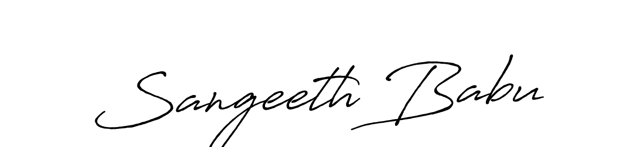 Antro_Vectra_Bolder is a professional signature style that is perfect for those who want to add a touch of class to their signature. It is also a great choice for those who want to make their signature more unique. Get Sangeeth Babu name to fancy signature for free. Sangeeth Babu signature style 7 images and pictures png