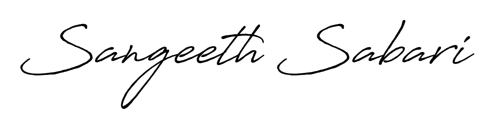 Looking for an artistic signature for Sangeeth Sabari? The Antro_Vectra_Bolder calligraphy style gives a sophisticated flow suitable for business cards and emails. Sangeeth Sabari signature style 7 images and pictures png