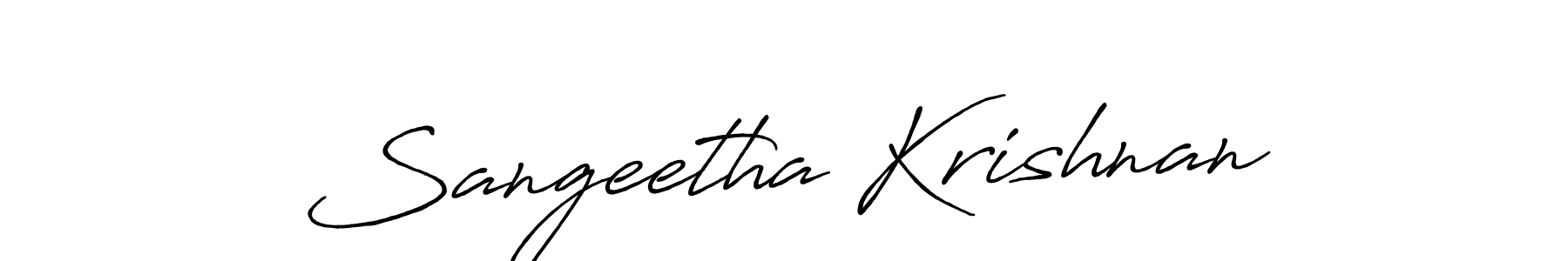 How to Draw Sangeetha Krishnan signature style? Antro_Vectra_Bolder is a latest design signature styles for name Sangeetha Krishnan. Sangeetha Krishnan signature style 7 images and pictures png