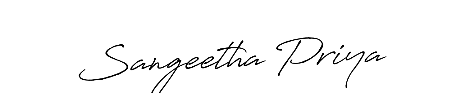Use a signature maker to create a handwritten signature online. With this signature software, you can design (Antro_Vectra_Bolder) your own signature for name Sangeetha Priya. Sangeetha Priya signature style 7 images and pictures png