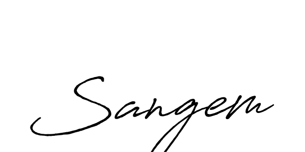 Also we have Sangem name is the best signature style. Create professional handwritten signature collection using Antro_Vectra_Bolder autograph style. Sangem signature style 7 images and pictures png