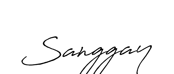 It looks lik you need a new signature style for name Sanggay. Design unique handwritten (Antro_Vectra_Bolder) signature with our free signature maker in just a few clicks. Sanggay signature style 7 images and pictures png