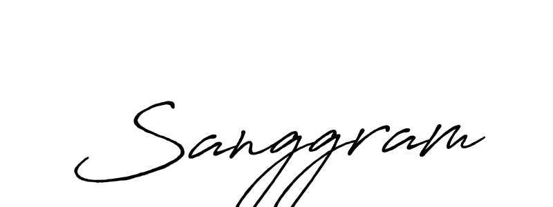 Once you've used our free online signature maker to create your best signature Antro_Vectra_Bolder style, it's time to enjoy all of the benefits that Sanggram name signing documents. Sanggram signature style 7 images and pictures png
