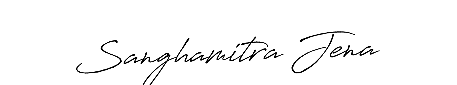 How to make Sanghamitra Jena name signature. Use Antro_Vectra_Bolder style for creating short signs online. This is the latest handwritten sign. Sanghamitra Jena signature style 7 images and pictures png