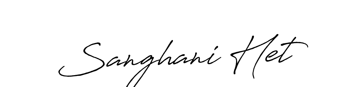 Use a signature maker to create a handwritten signature online. With this signature software, you can design (Antro_Vectra_Bolder) your own signature for name Sanghani Het. Sanghani Het signature style 7 images and pictures png