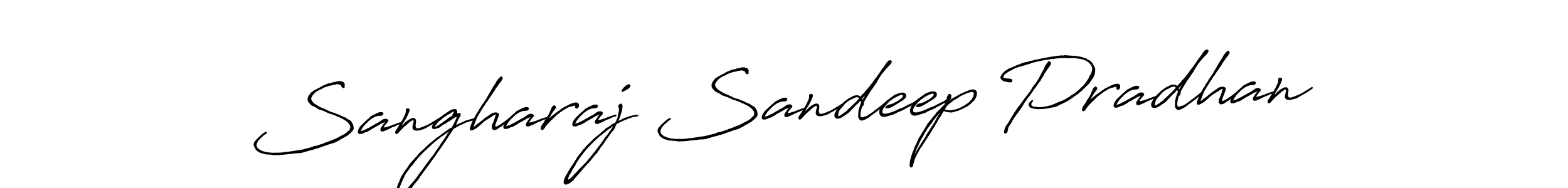 Create a beautiful signature design for name Sangharaj Sandeep Pradhan. With this signature (Antro_Vectra_Bolder) fonts, you can make a handwritten signature for free. Sangharaj Sandeep Pradhan signature style 7 images and pictures png