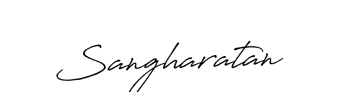 Use a signature maker to create a handwritten signature online. With this signature software, you can design (Antro_Vectra_Bolder) your own signature for name Sangharatan. Sangharatan signature style 7 images and pictures png