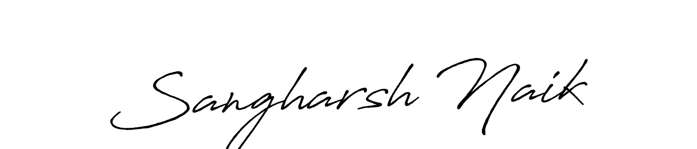 This is the best signature style for the Sangharsh Naik name. Also you like these signature font (Antro_Vectra_Bolder). Mix name signature. Sangharsh Naik signature style 7 images and pictures png