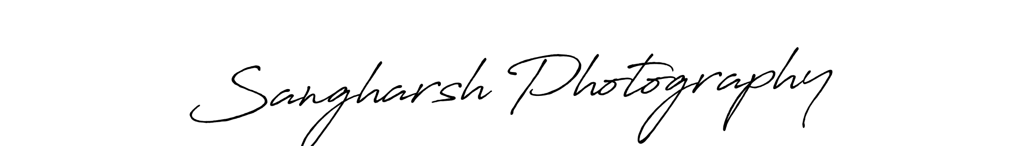 Make a beautiful signature design for name Sangharsh Photography. With this signature (Antro_Vectra_Bolder) style, you can create a handwritten signature for free. Sangharsh Photography signature style 7 images and pictures png