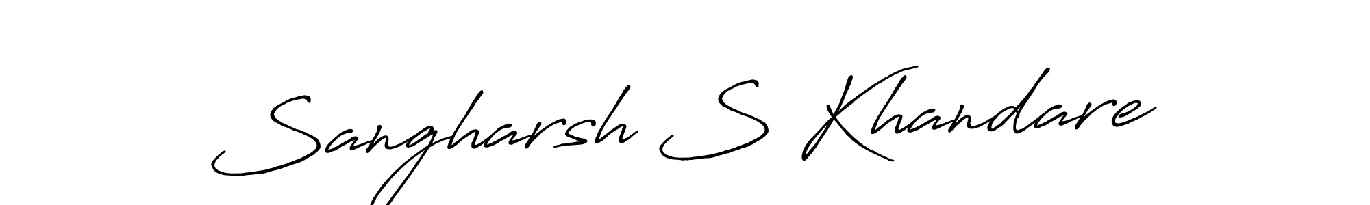 Design your own signature with our free online signature maker. With this signature software, you can create a handwritten (Antro_Vectra_Bolder) signature for name Sangharsh S Khandare. Sangharsh S Khandare signature style 7 images and pictures png