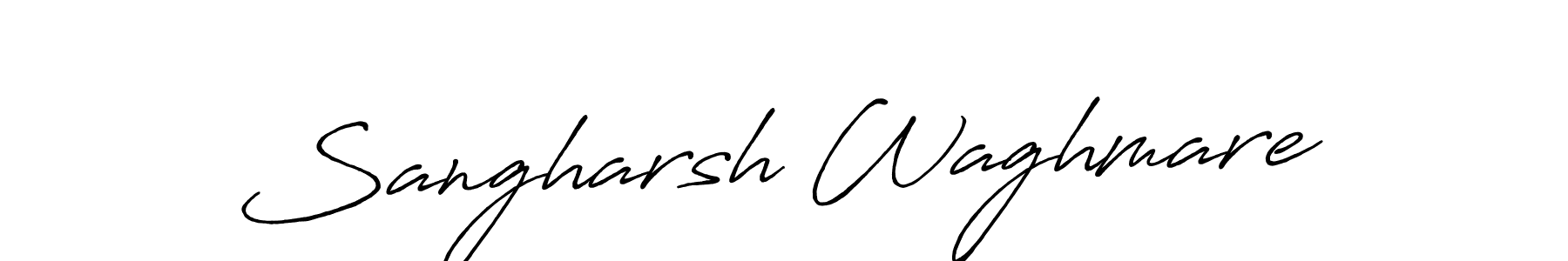 How to make Sangharsh Waghmare signature? Antro_Vectra_Bolder is a professional autograph style. Create handwritten signature for Sangharsh Waghmare name. Sangharsh Waghmare signature style 7 images and pictures png