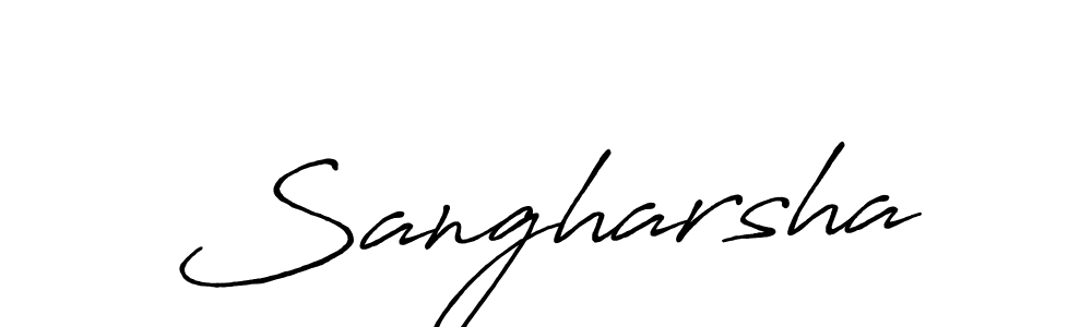 Sangharsha stylish signature style. Best Handwritten Sign (Antro_Vectra_Bolder) for my name. Handwritten Signature Collection Ideas for my name Sangharsha. Sangharsha signature style 7 images and pictures png