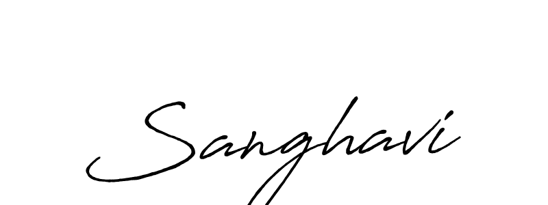 How to make Sanghavi signature? Antro_Vectra_Bolder is a professional autograph style. Create handwritten signature for Sanghavi name. Sanghavi signature style 7 images and pictures png