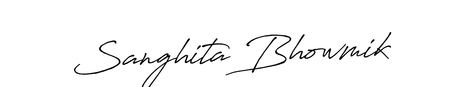 Design your own signature with our free online signature maker. With this signature software, you can create a handwritten (Antro_Vectra_Bolder) signature for name Sanghita Bhowmik. Sanghita Bhowmik signature style 7 images and pictures png