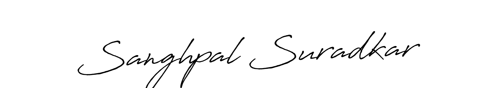 Make a beautiful signature design for name Sanghpal Suradkar. With this signature (Antro_Vectra_Bolder) style, you can create a handwritten signature for free. Sanghpal Suradkar signature style 7 images and pictures png