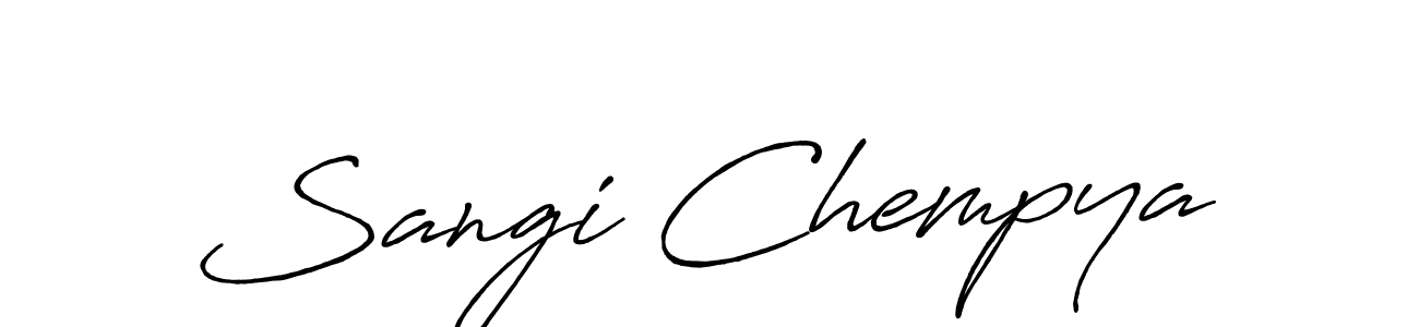 Also You can easily find your signature by using the search form. We will create Sangi Chempya name handwritten signature images for you free of cost using Antro_Vectra_Bolder sign style. Sangi Chempya signature style 7 images and pictures png