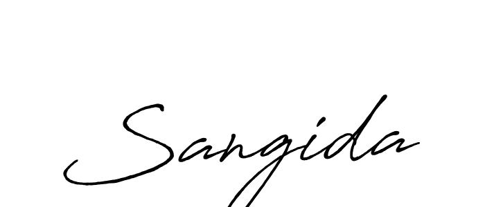 Make a beautiful signature design for name Sangida. With this signature (Antro_Vectra_Bolder) style, you can create a handwritten signature for free. Sangida signature style 7 images and pictures png