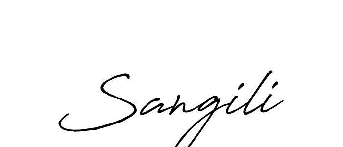 Also we have Sangili name is the best signature style. Create professional handwritten signature collection using Antro_Vectra_Bolder autograph style. Sangili signature style 7 images and pictures png