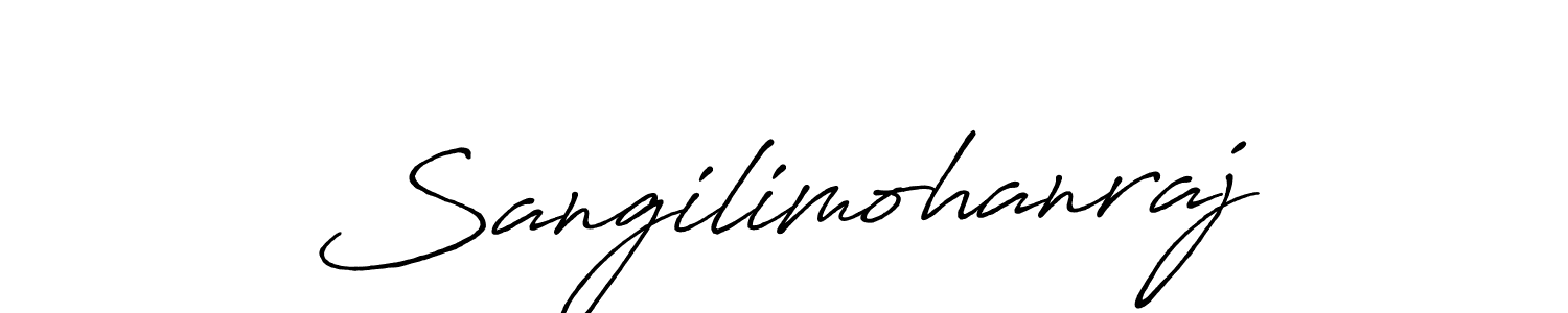 Similarly Antro_Vectra_Bolder is the best handwritten signature design. Signature creator online .You can use it as an online autograph creator for name Sangilimohanraj. Sangilimohanraj signature style 7 images and pictures png