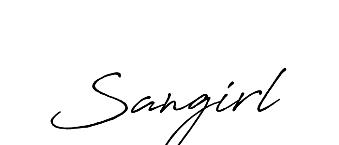This is the best signature style for the Sangirl name. Also you like these signature font (Antro_Vectra_Bolder). Mix name signature. Sangirl signature style 7 images and pictures png