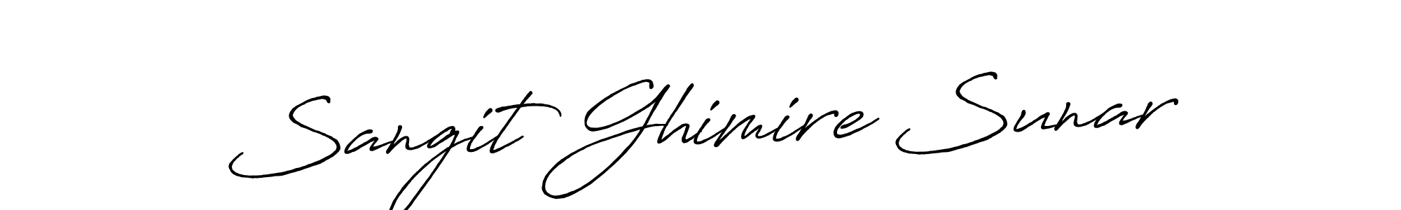 Use a signature maker to create a handwritten signature online. With this signature software, you can design (Antro_Vectra_Bolder) your own signature for name Sangit Ghimire Sunar. Sangit Ghimire Sunar signature style 7 images and pictures png