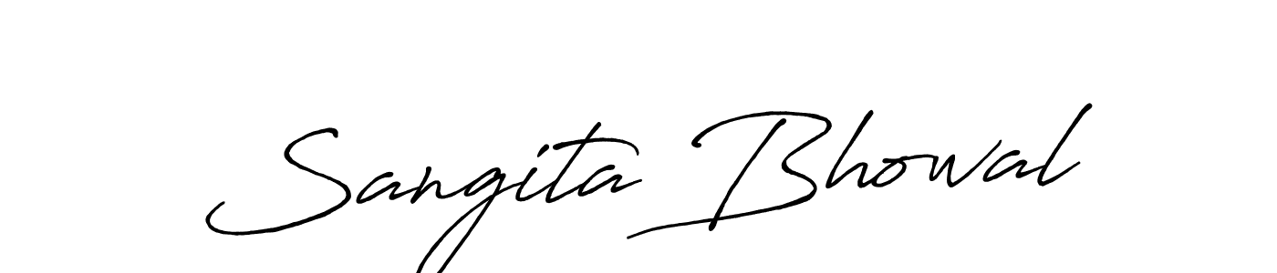How to make Sangita Bhowal name signature. Use Antro_Vectra_Bolder style for creating short signs online. This is the latest handwritten sign. Sangita Bhowal signature style 7 images and pictures png