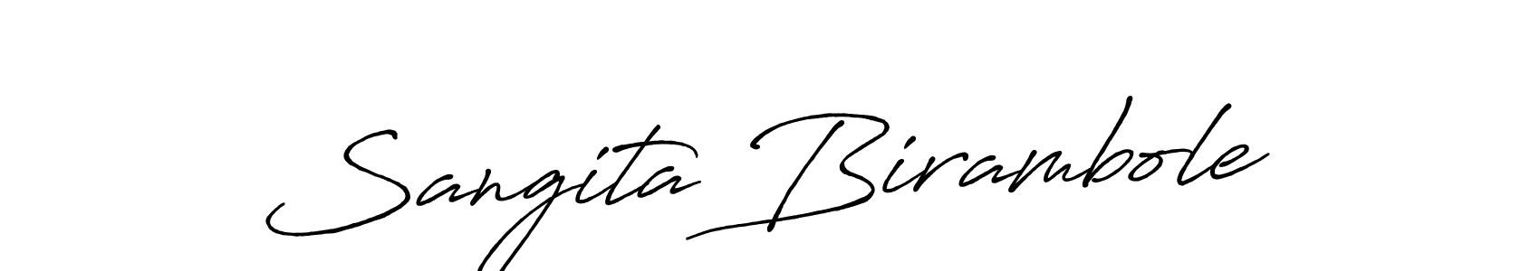 The best way (Antro_Vectra_Bolder) to make a short signature is to pick only two or three words in your name. The name Sangita Birambole include a total of six letters. For converting this name. Sangita Birambole signature style 7 images and pictures png