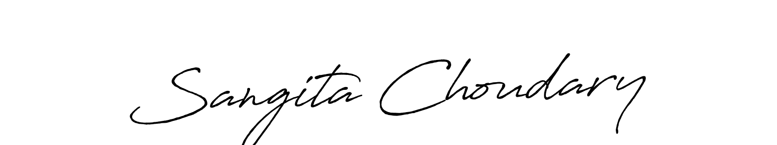 The best way (Antro_Vectra_Bolder) to make a short signature is to pick only two or three words in your name. The name Sangita Choudary include a total of six letters. For converting this name. Sangita Choudary signature style 7 images and pictures png
