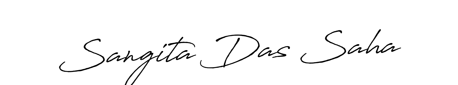 Use a signature maker to create a handwritten signature online. With this signature software, you can design (Antro_Vectra_Bolder) your own signature for name Sangita Das Saha. Sangita Das Saha signature style 7 images and pictures png