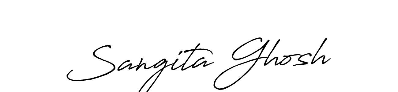 You should practise on your own different ways (Antro_Vectra_Bolder) to write your name (Sangita Ghosh) in signature. don't let someone else do it for you. Sangita Ghosh signature style 7 images and pictures png