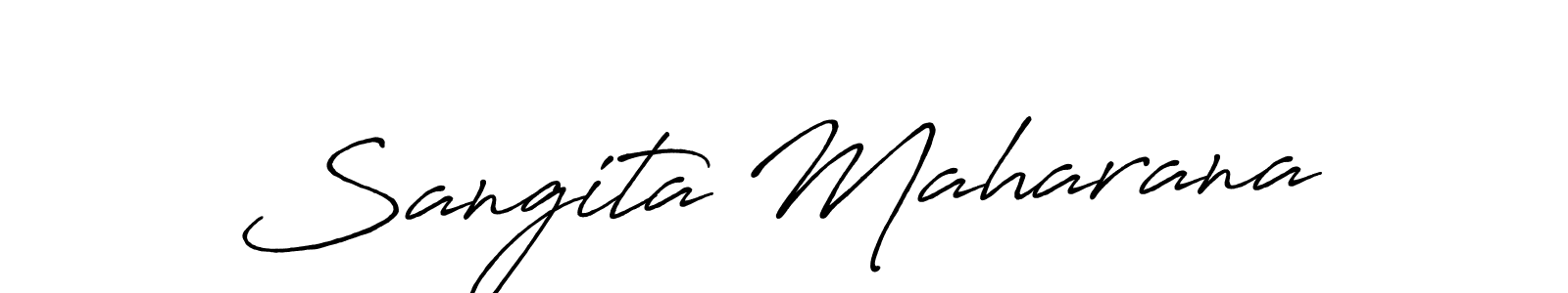 Create a beautiful signature design for name Sangita Maharana. With this signature (Antro_Vectra_Bolder) fonts, you can make a handwritten signature for free. Sangita Maharana signature style 7 images and pictures png