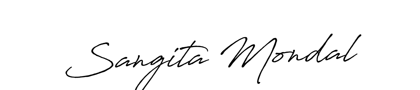 Also we have Sangita Mondal name is the best signature style. Create professional handwritten signature collection using Antro_Vectra_Bolder autograph style. Sangita Mondal signature style 7 images and pictures png