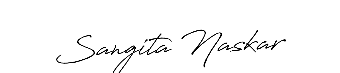 Make a beautiful signature design for name Sangita Naskar. With this signature (Antro_Vectra_Bolder) style, you can create a handwritten signature for free. Sangita Naskar signature style 7 images and pictures png