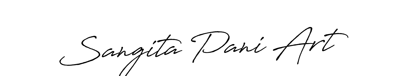 Make a beautiful signature design for name Sangita Pani Art. With this signature (Antro_Vectra_Bolder) style, you can create a handwritten signature for free. Sangita Pani Art signature style 7 images and pictures png