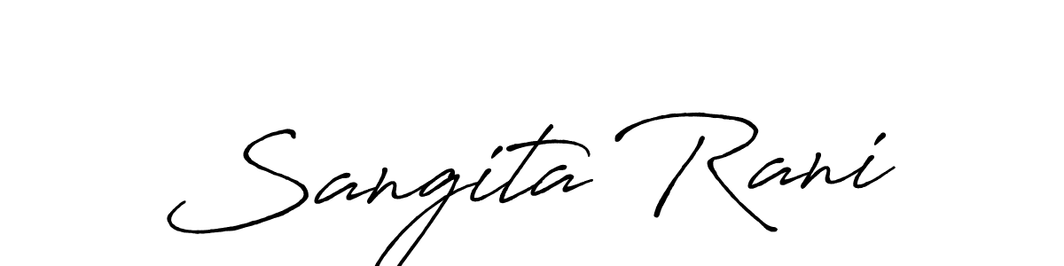 You should practise on your own different ways (Antro_Vectra_Bolder) to write your name (Sangita Rani) in signature. don't let someone else do it for you. Sangita Rani signature style 7 images and pictures png