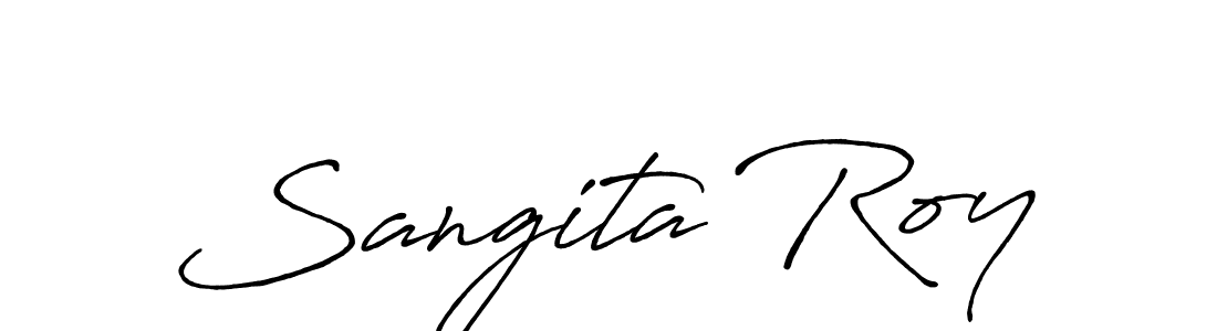 How to make Sangita Roy signature? Antro_Vectra_Bolder is a professional autograph style. Create handwritten signature for Sangita Roy name. Sangita Roy signature style 7 images and pictures png