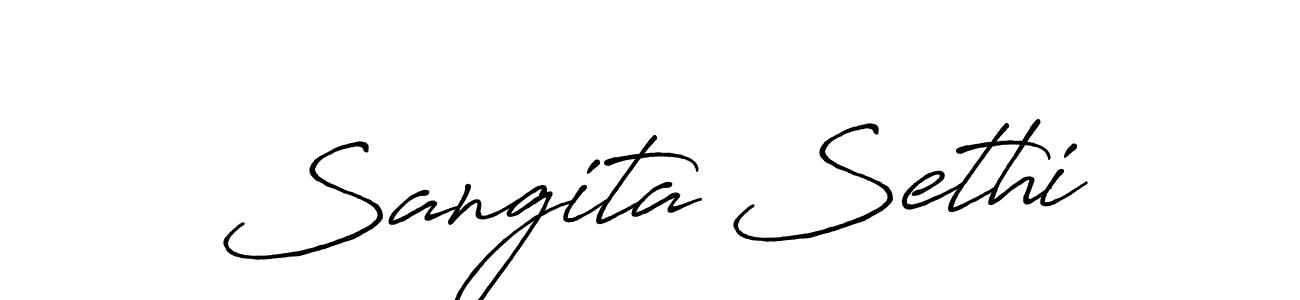 The best way (Antro_Vectra_Bolder) to make a short signature is to pick only two or three words in your name. The name Sangita Sethi include a total of six letters. For converting this name. Sangita Sethi signature style 7 images and pictures png