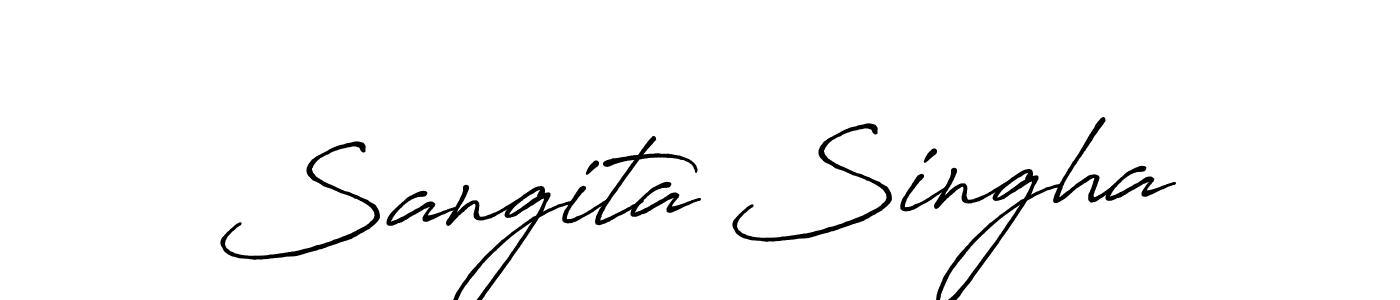 Design your own signature with our free online signature maker. With this signature software, you can create a handwritten (Antro_Vectra_Bolder) signature for name Sangita Singha. Sangita Singha signature style 7 images and pictures png
