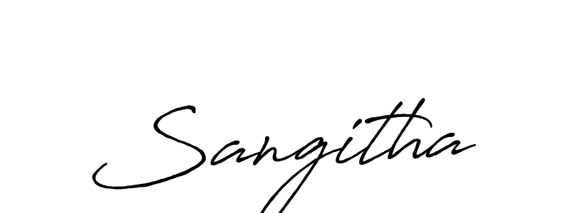 You should practise on your own different ways (Antro_Vectra_Bolder) to write your name (Sangitha) in signature. don't let someone else do it for you. Sangitha signature style 7 images and pictures png