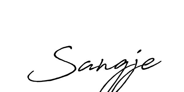 It looks lik you need a new signature style for name Sangje. Design unique handwritten (Antro_Vectra_Bolder) signature with our free signature maker in just a few clicks. Sangje signature style 7 images and pictures png