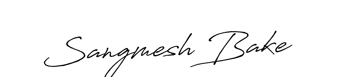 Sangmesh Bake stylish signature style. Best Handwritten Sign (Antro_Vectra_Bolder) for my name. Handwritten Signature Collection Ideas for my name Sangmesh Bake. Sangmesh Bake signature style 7 images and pictures png