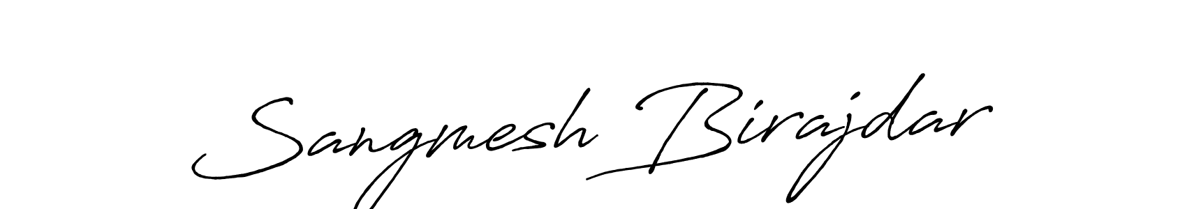 Create a beautiful signature design for name Sangmesh Birajdar. With this signature (Antro_Vectra_Bolder) fonts, you can make a handwritten signature for free. Sangmesh Birajdar signature style 7 images and pictures png