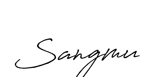 How to make Sangmu name signature. Use Antro_Vectra_Bolder style for creating short signs online. This is the latest handwritten sign. Sangmu signature style 7 images and pictures png