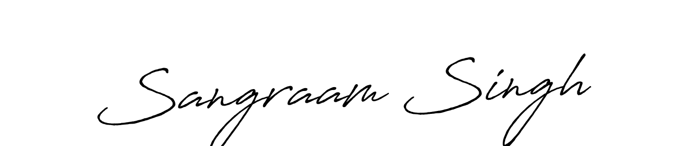 Create a beautiful signature design for name Sangraam Singh. With this signature (Antro_Vectra_Bolder) fonts, you can make a handwritten signature for free. Sangraam Singh signature style 7 images and pictures png