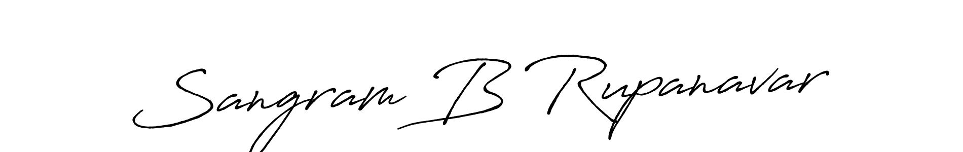 The best way (Antro_Vectra_Bolder) to make a short signature is to pick only two or three words in your name. The name Sangram B Rupanavar include a total of six letters. For converting this name. Sangram B Rupanavar signature style 7 images and pictures png