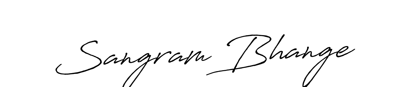 Use a signature maker to create a handwritten signature online. With this signature software, you can design (Antro_Vectra_Bolder) your own signature for name Sangram Bhange. Sangram Bhange signature style 7 images and pictures png