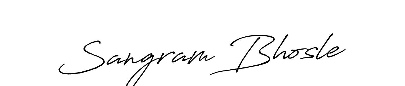 How to make Sangram Bhosle name signature. Use Antro_Vectra_Bolder style for creating short signs online. This is the latest handwritten sign. Sangram Bhosle signature style 7 images and pictures png