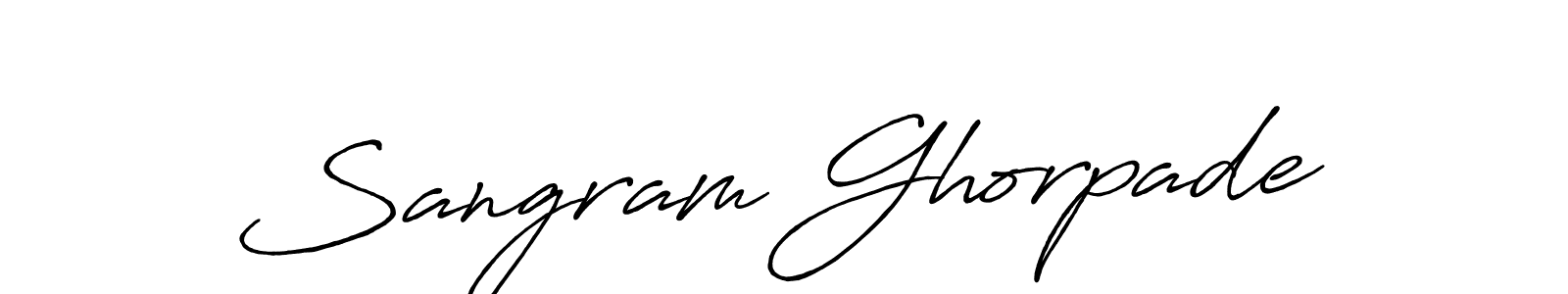 if you are searching for the best signature style for your name Sangram Ghorpade. so please give up your signature search. here we have designed multiple signature styles  using Antro_Vectra_Bolder. Sangram Ghorpade signature style 7 images and pictures png